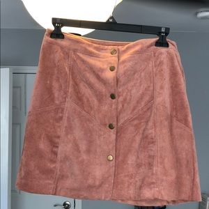 Suede skirt